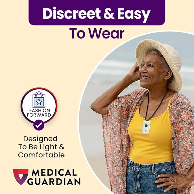 Medical Guardian MGMobile | Medical Alert Device for Seniors | Emergency Call Button, 24/7 Monitoring, Step Counter, GPS Tracking, Water-Resistant | Monthly Subscription Required | White