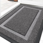 OLANLY Front Door Mat Outside 29.5x17, All-Season Heavy-Duty Rubber Doormat by OLANLY