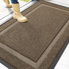 OLANLY Front Door Mat Outside 47x30, All-Season Heavy-Duty Rubber Doormat by OLANLY