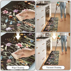 KIMODE Anti Fatigue Mats for Kitchen Floor, Farmhouse Floral Kitchen Rugs - Image 5