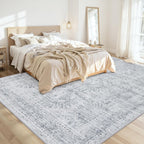 8x10 Area Rugs Living Room: Bedroom Neutral Washable Carpet Gray - Image 2