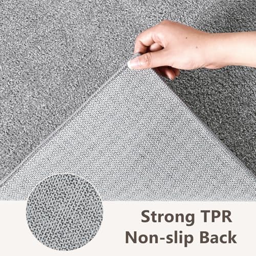 2x6 Grey Runner Rug Washable Non-Slip Soft for Kitchen Hallway Bathroom - Image 5