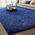 Ophanie Soft Fluffy Shaggy Rugs for Bedroom Living Room Dorm Nursery Home Decor Aesthetic,Color Navy Blue,Size 6' x 9' by Ophanie