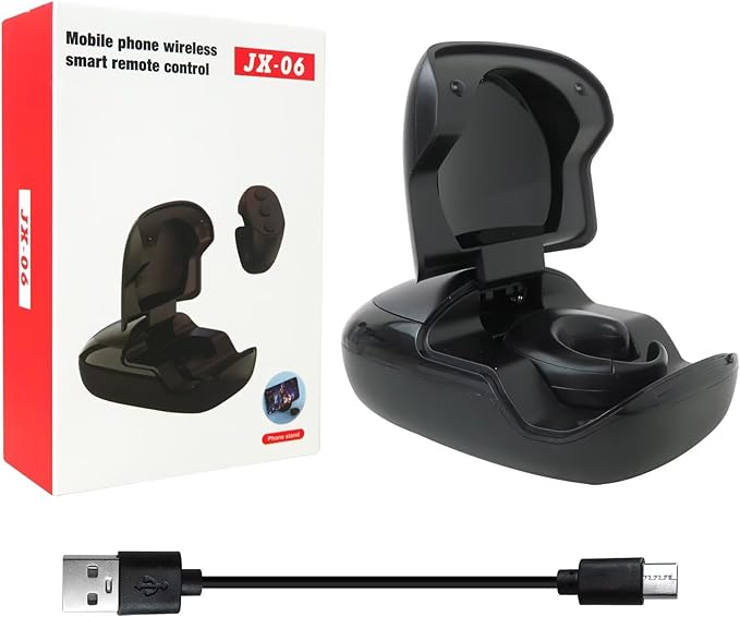 HEKUTU Social Media Scrolling Ring Remote - Hands-Free Controller for T-ikT-ok Yout-ube IG - Black