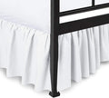 Ruffled Bed Skirt with Split Corners, White, King 14 Inch Drop Bedskirt, Hotel Quality Brushed Microfiber Wrinkle Free Dust Ruffle Bed Skirt King Size