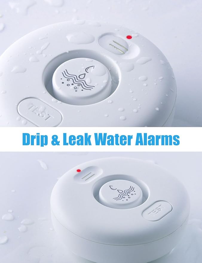WD71 Water Leak Detector for WiFi Gateway/Hub, 120dB Adjustable Wireless Water Sensor Alarm, Smart Water Leak Alarm for Laundry, Kitchen, Basement, Home Bathroom (Gateway Not Included)