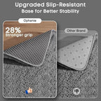 Ophanie Small Rug Washable Non Slip Throw Bedside Area Rugs, Fluffy Soft Mini Bedroom Carpet, Door Entryway Indoor Inside Front Entrance 2x3 Mat 2 Pack, Home Decor Aesthetic, Grey - Image 4