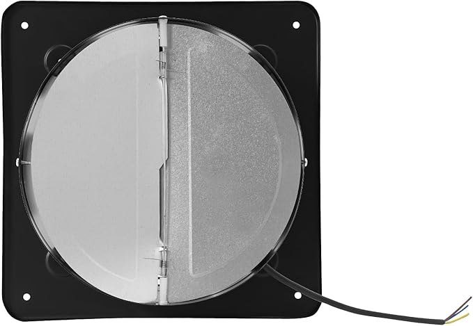 XUFOPLY 9.84 Inch Exhaust Fan, 110V 100W Wall Mounted Vent Fans 2600RPM Kitchen Bathroom Windows Fan Metal Extractor Fan for Attic, Garage, Window Ventilation (Black, 9.84 Inch)