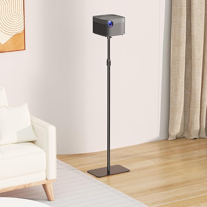 suptek Exdentable 63.9" Projector Stand 360°Swivel, Height Adjustable 53.7-63.9inch, Mini Projector Mount Bracket, Compatible with Home Office Video Vlog DVR Camera, PR001FL