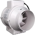 VENTS-US TT Silent 125-5" Inline Duct Fan, 199 CFM, 2-Speed Built-In Switch, For High Static Pressure Duct Applications