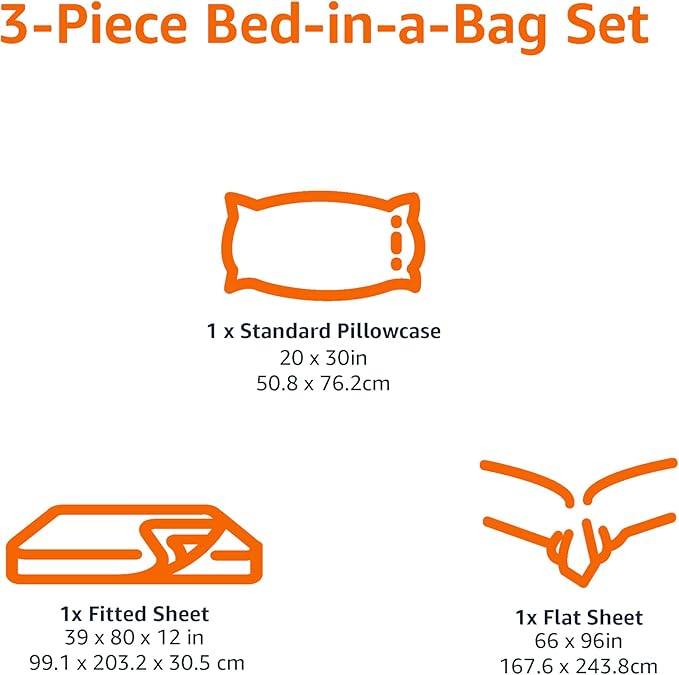 Amazon Basics Lightweight Super Soft Easy Care Wrinkle Free Microfiber 3 Piece Bed Sheet Set with 14-Inch Deep Pockets, Twin, Plum, Solid, Kids, Men & Women Bedding