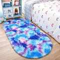 Noahas Oval Fluffy Purple Rainbow Rug 2.6X5.3 Small Kids Rugs for Bedroom Girls And Boys Aesthetic,Bedside Bedroom Rug,Ultra Soft Runner Carpet Modern Shaggy Nursery Area Rugs Home Decor'' by ModernHomeDecor