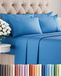 Cal King 6 Piece Sheet Set - Cooling & Breathable - Hotel Luxury Bedding, Includes Fitted Sheet for Women, Men, Kids and Teens - 1 Flat, 1 Fitted Sheet, 4 Pillowcases with Deep Pockets - Royal Blue
