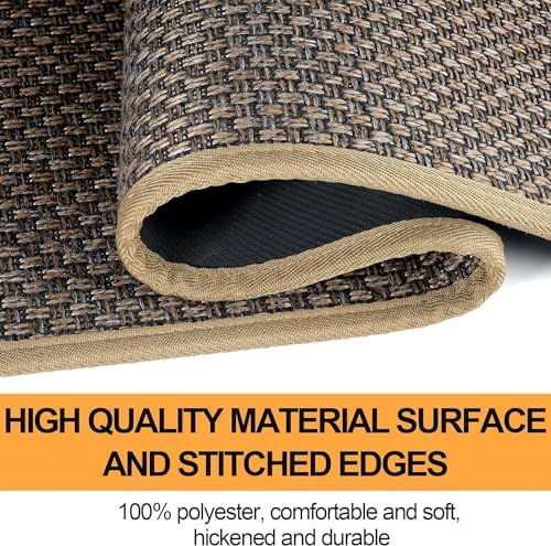 SUMLANS Kitchen Mat for Floor, Washable Non Slip Rug, Brown - Image 4