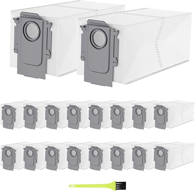 18 Pack Dust Bags for Roborock QRevo/Saros 10R/ S8 MaxV Ultra/Qrevo Pro/Qrevo S/Qrevo Master/QV 35A/Qrevo Curv/Qrevo Edge/Qrevo Slim/Qrevo Plus Vacuum Cleaner, Replacement Vacuum Bags, 3.5L Capacity