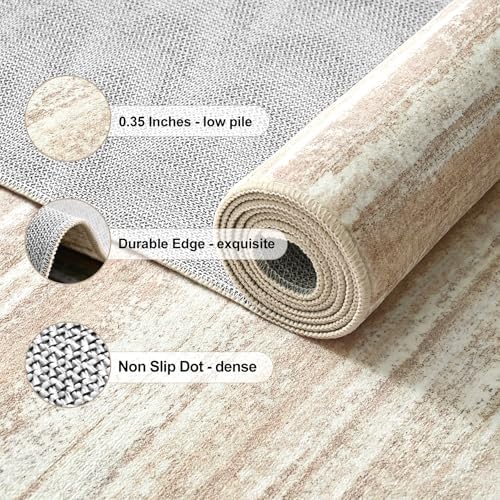 Chicrug 3x8 Beige Washable Runner Rug Hallway Kitchen Entryway Non Slip - Image 2