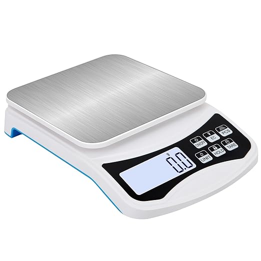 Digital Lab Scale 5000g x 0.1g LCD Display Analytical Balance Jewelry Scale Precision Electronic Scale Scientific Scale 0.1g Accuracy for Laboratory, Kitchen, and Food Measurement (5000g x 0.1g)