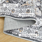 Madane Washable Runner Rugs 2x12 Long for Hallway Kitchen Soft, Black - Image 4