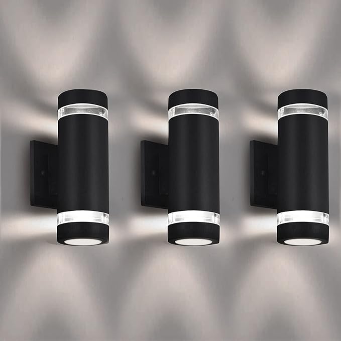rosykite Outdoor Wall Sconce Exterior Lighting Fixture - ETL Listed,Aluminum Waterproof Wall Mount Cylinder Design - Up Down Light Fixture for Porch, Garage and Patio