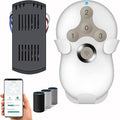 Smart WiFi Universal Ceiling Fan Remote Control Kit with Learning Setting, 3- Speed Light Dimmer Controller Works with Alexa Google Phone APP Control, Compatible with Hunter Hampton Bay Harbor Breeze