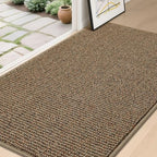 BEQHAUSE Dirt Trapper Door Mat 36" x 60", Non-Slip Washable Doormats, Beige by BEQHAUSE
