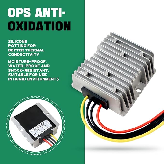 12V to 24V DC Step Up Converter 10A 240W, Boost Converter DC Power Converter, Waterproof Module Voltage Regulator, for Cars, Trucks, LED Light Strips