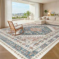 Madane 8x10 Area Rugs for Living Room, Non-Slip Washable Rug, Navy Blue by Madane