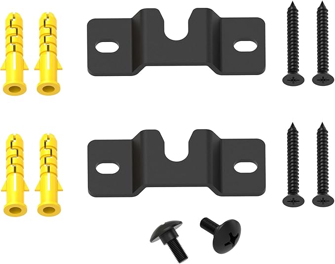 JINGer Sound Bar Wall Mount Brackets for VIZIO Sound BarSoundbar Mounting Bracket for VIZIO SoundBar SB3851C0SB3630E6SB3621nF8MSB4551D5 Speaker with Wall Mount Screws Black