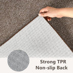 2x6 Coffee/White Runner Rug Washable Non-Slip for Kitchen Hallway Bathroom - Image 5