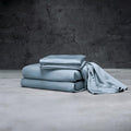 LUXOME Luxury Sheet Set | 100% Rayon (Viscose) from Bamboo | King Size - Surf | Deep Pockets | 4-Piece Set (Fitted, Flat, 2 Pillowcases)