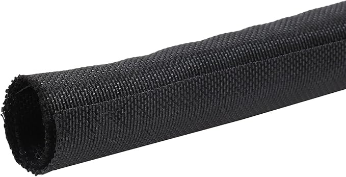 Sonoreboom Wire Split Loom Wrap Cable Management Sleeves Automotive Black Woven Mesh Protector Tubing (5/16" - 28 Feet)