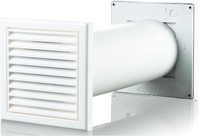 VENTS-US GK 125 MA - Easy to Install 5" Through The Wall Exhaust Fan with 102 CFM - Built to Remove Unpleasant Odors, Fumes, Moisture, and Airborne Pollutants