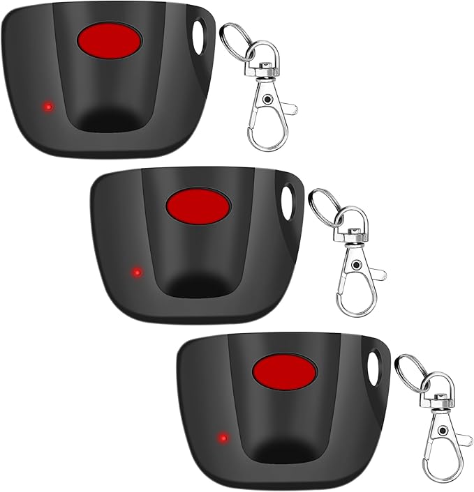 3-Pack 300MHz 10 dip Switch for Multicode Garage Gate Door Opener Remote Control, Replacement for 3089,3070,3060,308911,MCS308911,MCS306010,MCS3070 Gate Clicker with Keychain.