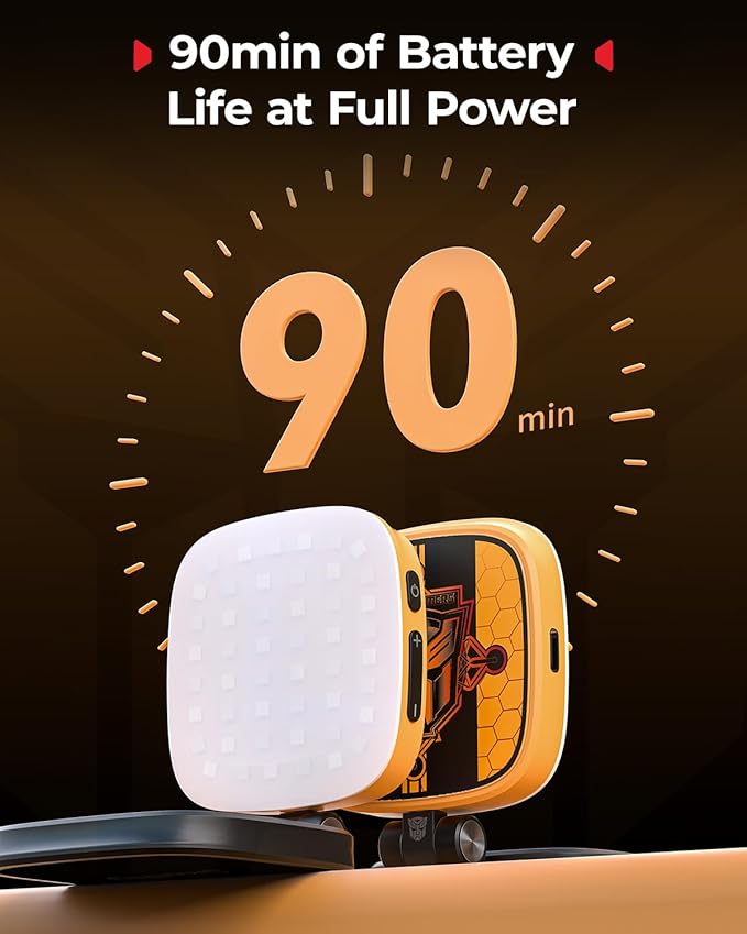 SmallRig Magnetic Selfie Light for iPhone, Phone Light with a Mirror, Instant Attachment for MagSafe, for Selfies, Video Conference, Vibe P48 Bumblebee Edition - 5513
