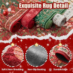 3x8 Christmas Runner Rug for Hallway,Washable Kitchen Rug,Red - Image 7