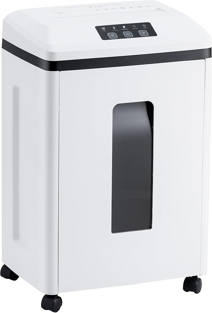 Effeluviate Professional Commercial Paper Shredder: P-7 Security Super Micro-Cut 1x1.7mm 7 Sheets/CDs/Cards/Staples 6-Gal Bin Heavy Duty for Home/Office/Industrial/Business Use-Confidential Documents