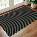 EARTHALL Washable Entryway Rug, Non Slip Area Rug, 3x5 Ft, Black/Cream - Image 6
