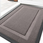 OLANLY Front Door Mat Outside 33x21, All-Season Heavy-Duty Rubber Doormat by OLANLY