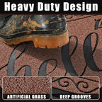 Yimobra Welcome Mats for Front Door 36x24, Heavy Duty Waterproof Outdoor Door Mat Outside Entrance, Non-Slip Low Profile Indoor Entryway Mat for Garage Patio, Maroon - Image 2