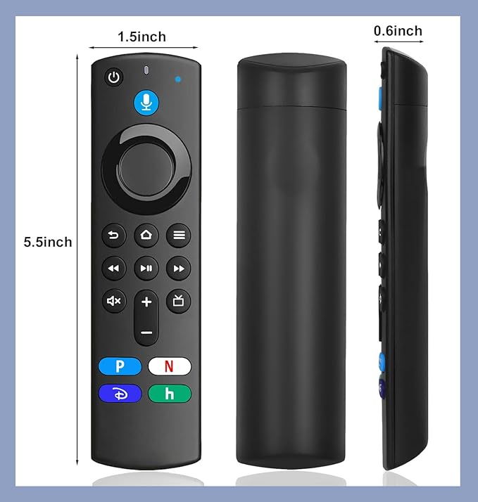 New Replacement Voice Remote for Stick 4K TV, forTV 3rdGen, forTV Stick/ 4K Max/ 3rd Gen/ 2nd Gen, Lite, Cube (1stGen & 3ndGen), for TV (3rd Gen, Pendant Design)