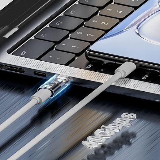 chenyang USB C Connector USB4 Type C 240W Power 40Gbps Data 8K Video Extension Connector Adapter Transparent with LED