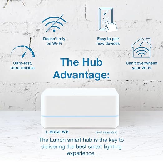 Lutron Claro Smart Light Switch for Caseta Lighting, for LED Lights, Fans, 5 Amp, Single-Pole/3-Way, Neutral Required, DVRF-5NS-BL, Black