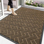 OLANLY Front Door Mat Outside 71x47, All-Season Absorbent Rubber Doormat by OLANLY