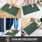 HIYARD Sturdy Front Door Mat, Absorbent Muddy Dirt Resist Welcome Door Mats Outdoor Indoor, Stain and Fade Resistant, Non-Slip Rubber Backing Low Profile Doormat for Entryway, 30×17, Green - Image 5