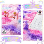 5x7 Tie-Dyed Pink Purple Blue Fluffy Area Rug Non-Slip for Kids Bedroom - Image 5