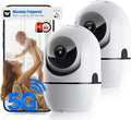GBIUT Indoor Security Camera, 5G & 2.4GHz Dog/Puppy/Pet WiFi Security Camera with Phone App, 360° Pan/Tilt Home Cameras Indoor, Smart AI Auto Tracking & Night Vision, US Cloud Storage (2Pack)