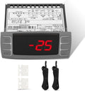 for Atosa W0302184 Temperature Controllers, Programmable Digital Thermostat with Sensor Probe Fit for 120V 50-60hz Commercial Refrigerators/Freezer (Includes Mounting Hardware)