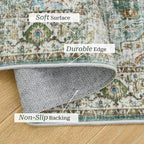 Madane Kitchen Runner 2'6''x8' Soft Rug Runners for Hallways, Green - Image 4