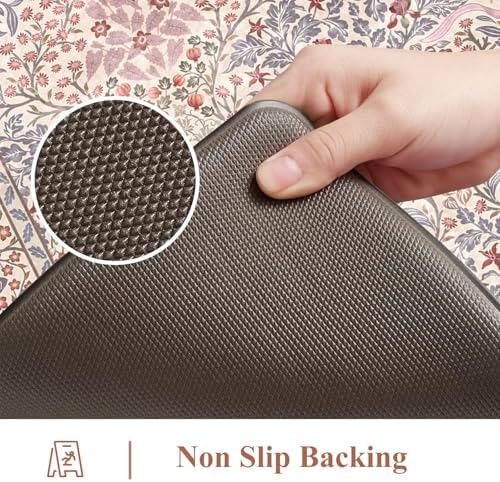 Collive Kitchen Mats for Floor, Blush Washable Kitchen Rugs Sets of 2 - Image 4