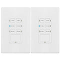 TG 30-Min Countdown Timer Switch for Bathroom Fans and Household Lights, 1-5-10-15-20-30 Min Settings with Manual Override, Always On Blue LED, Neutral Wire Required, UL Listed, White, 2 Pack